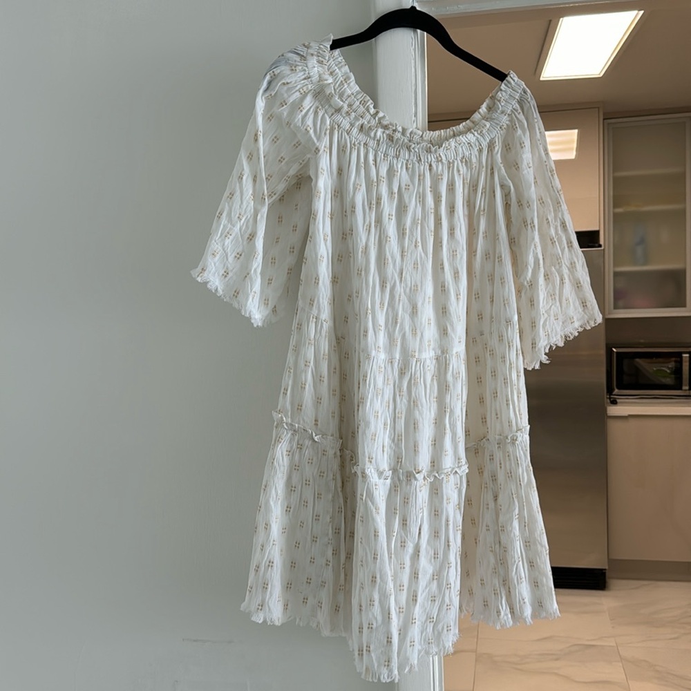 Vineyard Vines midi stretch off the shoulder dress
